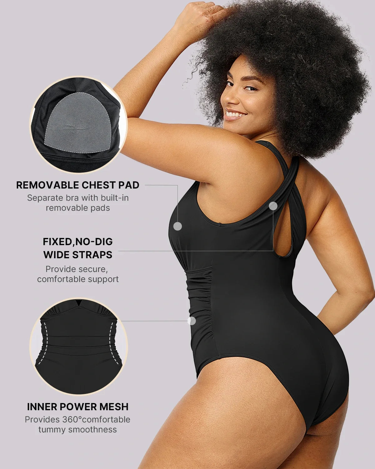 Smart Sculpt™ Plunge Cutout Tummy Control Swimsuit