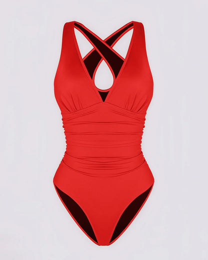 Smart Sculpt™ Plunge Cutout Tummy Control Swimsuit