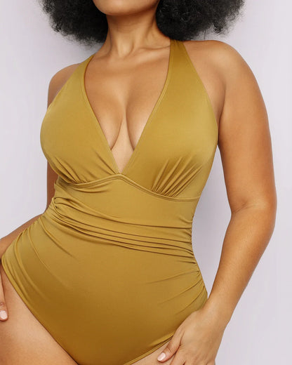 Smart Sculpt™ Plunge Cutout Tummy Control Swimsuit