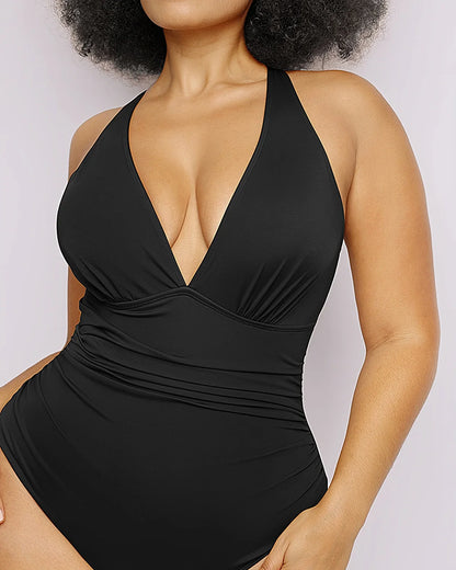Smart Sculpt™ Plunge Cutout Tummy Control Swimsuit