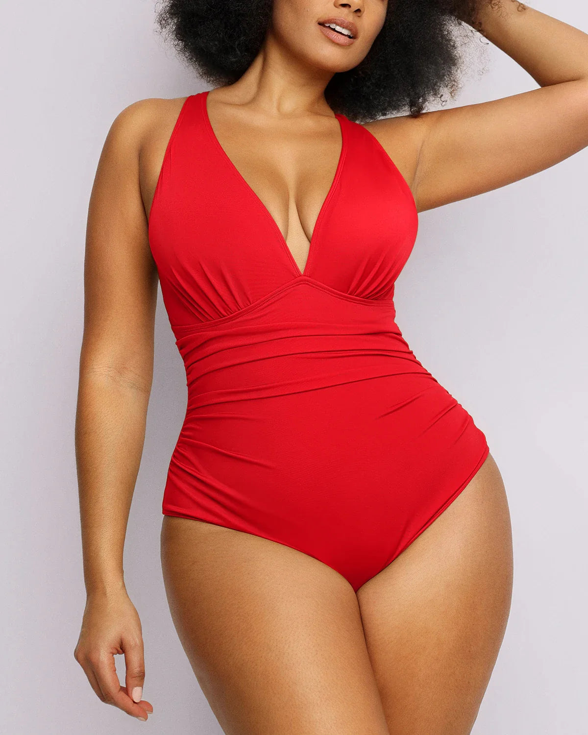 Smart Sculpt™ Plunge Cutout Tummy Control Swimsuit