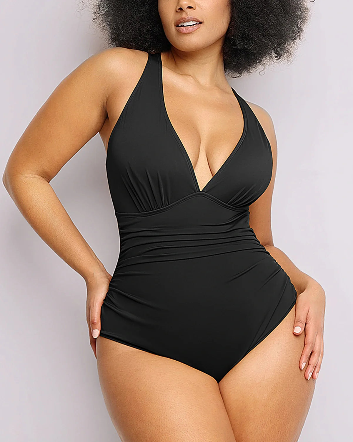 Smart Sculpt™ Plunge Cutout Tummy Control Swimsuit