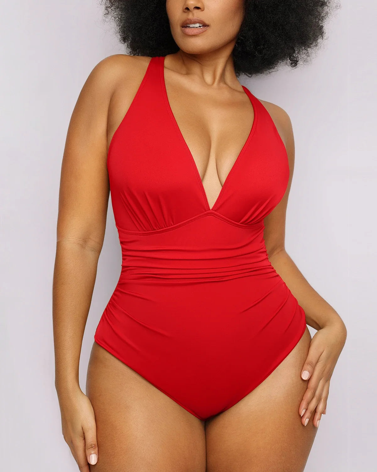 Smart Sculpt™ Plunge Cutout Tummy Control Swimsuit