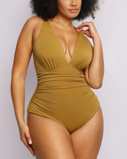 Smart Sculpt™ Plunge Cutout Tummy Control Swimsuit