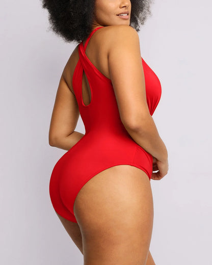 Smart Sculpt™ Plunge Cutout Tummy Control Swimsuit